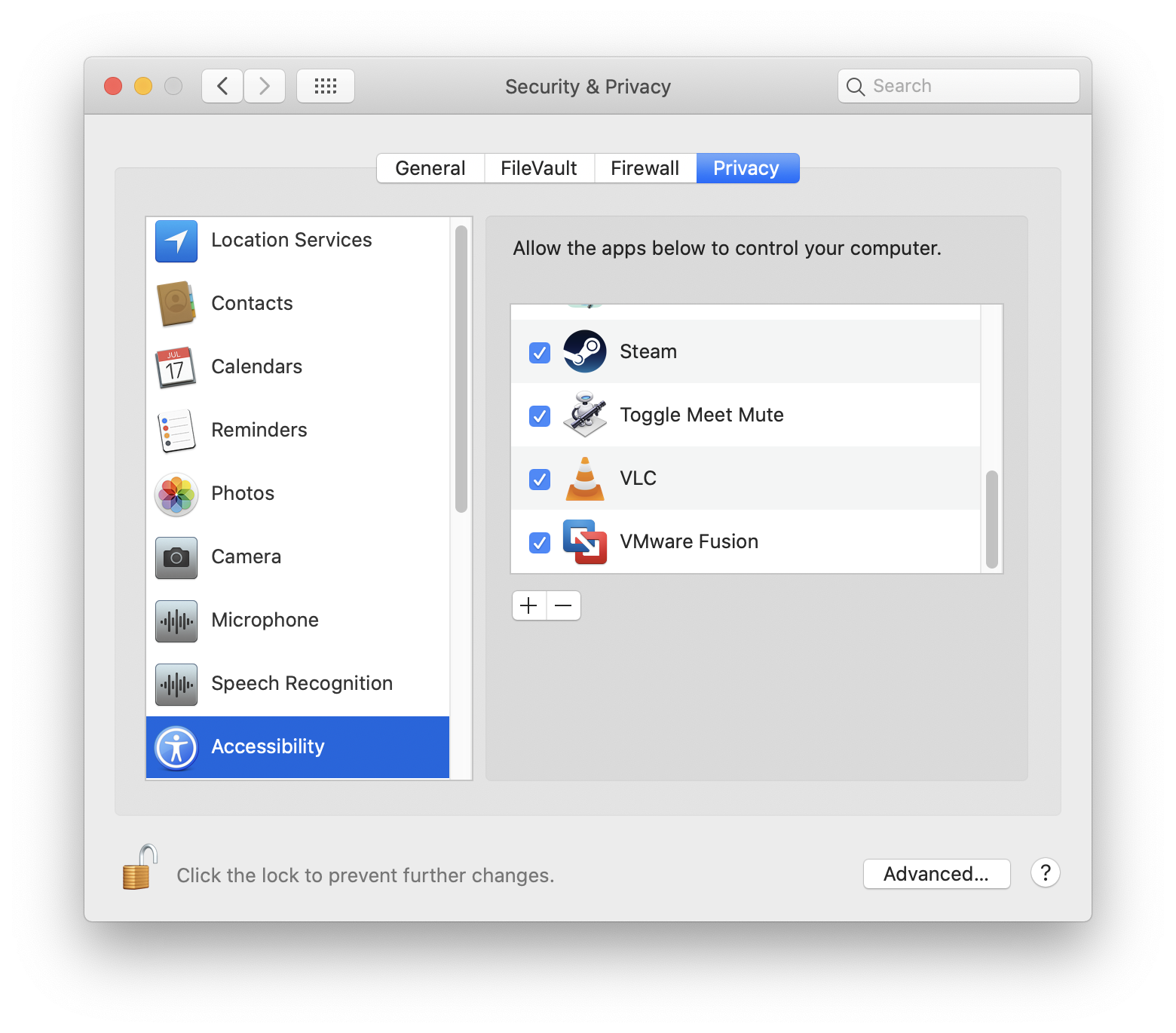 Add application to security and privacy, accessability